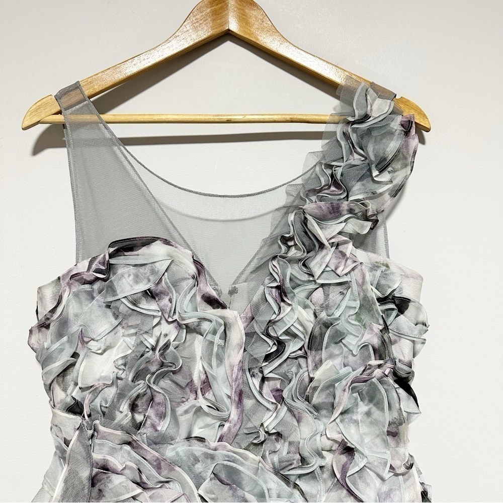 BCBGMAXAZRIA Eva Silk Ruffled Petal Dress Size 8 - Picture 5 of 15